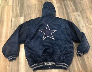 Vintage 90's Starter Dallas Cowboys NFL Satin Jacket Sherpa Lined Men’s XL