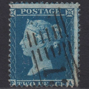 C19_25 GB QV 1857 2d PLACA AZUL 6 SG35-F7 FA FU EDIMBURGO 131 RODILLO CANCELAR - Imagen 1 de 2
