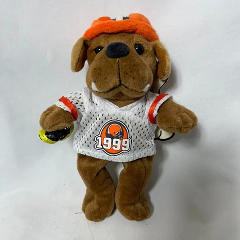 VINTAGE CLEVELAND BROWNS BURGER KING DAWG POUND PLUSH DOG crusher BY COOL BEANS Cover