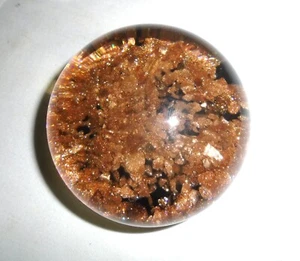 Murano Glass Paperweight  ~ Copper/Gold Aventurine Flecks C.1980 - Picture 1 of 13