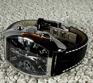 Philip Watch Swiss Automatic Chronograph Valjoux 7750 Black Dial RARE - VTG. - Bild 1 von 11