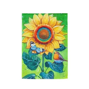Bright Sunflower 14W11015 Evergreen WAFFLE Garden Flag 12.5” x 18” - Picture 1 of 3