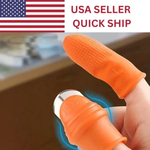 Silicone Thumb Knife Finger Cutting Vegetable Plant Blade Scissors Glove. USA - Picture 1 of 11