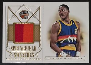 Alex English 2013-14 National Treasures SPRINGFIELD SWATCHES PRIME Jersey Num'd