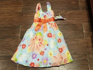 Bonnie Jean Dress Sz. 5 Floral Print Sleeveless Summer - Picture 1 of 5