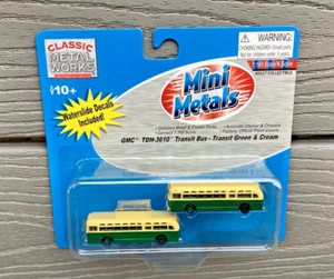 CLASSIC METAL WORKS 1/160 N GMC TDH-3610 TRANSIT BUSES GREEN & CREAM # 52309 F/S - Picture 1 of 9