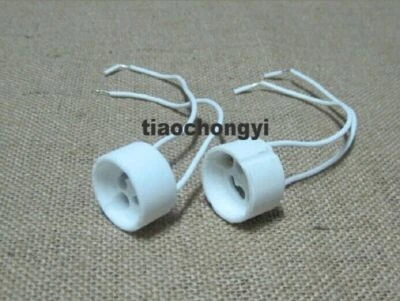 GU10 Socket base led bulb halogen CFL Lamp light holder Wire Connector - Image 1 of 2