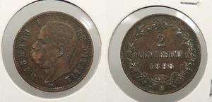 ITALY 1898 2 Centesimi #WC95674 - Picture 1 of 1
