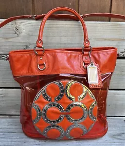 Neu, Reisebus transparente Lackleder Carryall Beach Cruise Weekender Tragetasche - Bild 1 von 9