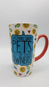 Tall Coffee Mug 16oz Cat Theme Colorful - Picture 1 of 12