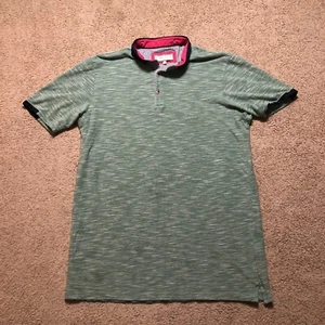 Luchiano Visconti Polo Shirt 100% Cotton Blue Size L - Picture 1 of 8