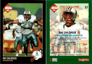Ray Childress 1992 Collector's Edge Football Card 57  Houston Oilers