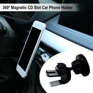 360º Magnetic CD Slot Car Phone Holder Stand Mount For Mobile GPS New Phone D5D6 - Picture 1 of 12