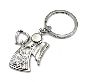 Cuore Angelo Custode Argento Portachiavi Ciondolo - Bild 1 von 3