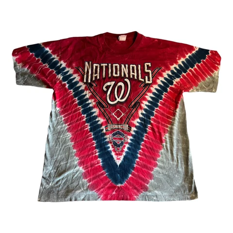 Lee Sport Vintage Washington Nationals T Shirt Tye Dyed Mens XL MLB Baseball Cover