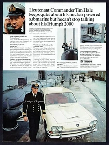 Lieutenant Commander Tim Hale HMS Warspite Triumph 2000 1968 Werbung M210 - Bild 1 von 1