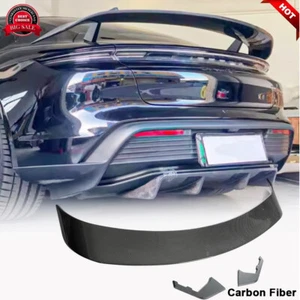 Alerón de maletero trasero de carbono real para Porsche Taycan Base 4S 2019-2024 - Imagen 1 de 14