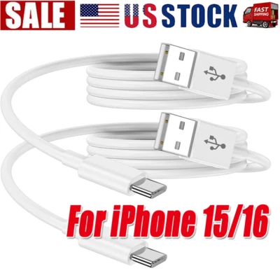 IPhone15/16 Pro Max Plus USB-A Cable Fast Charger Type C Charging Data lot Cord - Image 1 of 4