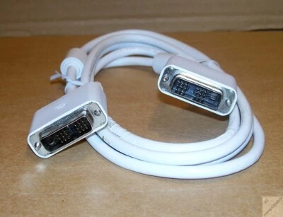 DVI Kabel WEISS, NEU von DELL ca. 1,8m Stecker-Stecker digital Monitor _mh - Bild 1 von 4