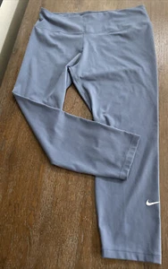 Nike Women's Size L Steel Athletic Running Leggings Cropped - Picture 1 of 4