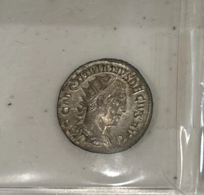 Imperio Romano Trajano Decio AR Doble Denario (249-251 dC) - ¡Excelente!  Foto 1 de 4