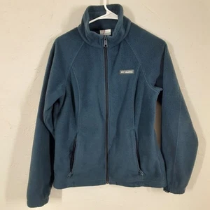 Columbia Fleece Jacket Adult Men's M Blue Full Zip Outdoor Camp - Picture 1 of 7