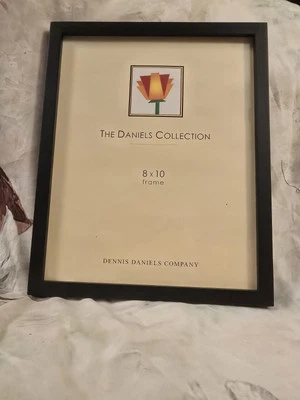 8x10 EBONY WOOD Easel Backed Photo Frame THE DANIELS COLLECTION W4108E - Image 1 of 4
