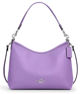 💜Coach Laurel Schultertasche Crossbody - CR148 Iris Purple Pebble Leder - Neu mit Etikett💜 - Bild 1 von 8
