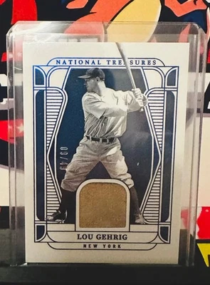 LOU GEHRIG 2025 JUEGOS TESOROS NACIONALES PARCHE MATERIAL USADO #9/49 *YANKEES* Foto 1 de 2