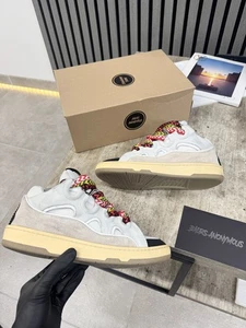 Lanvin Curb niedrige Turnschuhe in Grau & Multi UVP 750 £/UK. 8 ^ - Bild 1 von 13