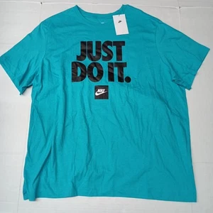 Nike T-Shirt Herren 2XL XXL Sportswear "Just Do It" Grafik Grün DZ2989-345 - Bild 1 von 7