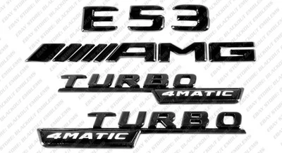 Nuevas letras con logotipo emblema negro brillante para Mercedes-Benz E53 Turbo 4Matic AMG W213 Foto 1 de 4
