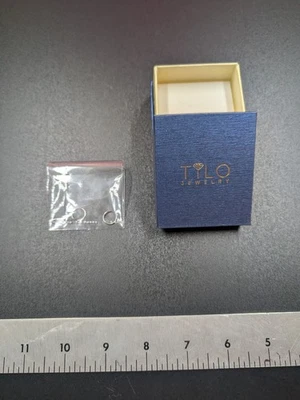 Pendientes de aro redondos sin fin de oro blanco macizo real de 14K de 10 mm - Nuevos en caja Foto 1 de 3