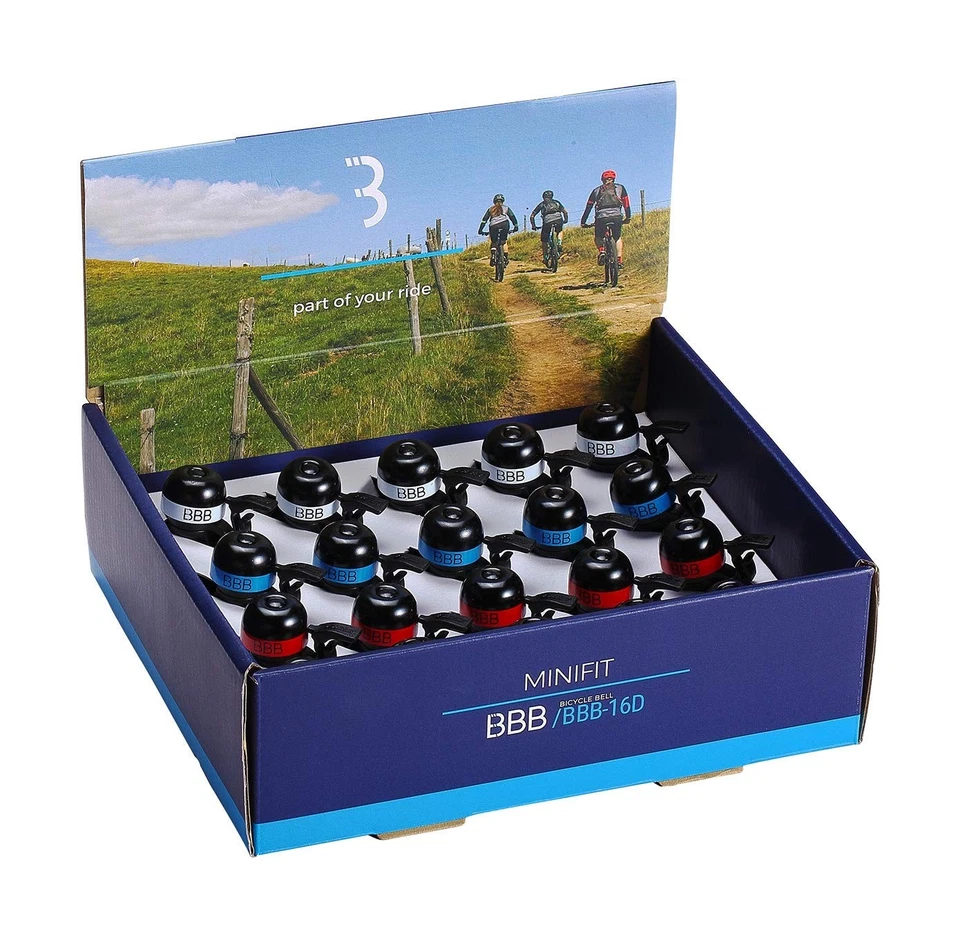 BBB MiniFit Bicycle Bell x1 Black and White Colour - Imagen 1 de 1