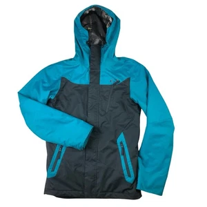 Oakley Minaret Mens Small Blue Full Zip Hooded Insulated Ski Snowboard Jacket - Picture 1 of 9