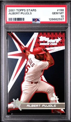 2001 Topps Stars Albert Pujols PSA 10 Rookie Card RC #198 Future HOF PSA 10 E3 - Image 1 of 2
