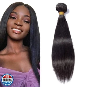 HeioWuio Straight Brazilian Remy Hair 1 Bundles Extensions For Women Weaves D - Bild 1 von 5