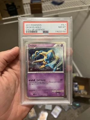 Deoxys (Shiny) SL1 Call of Legends Holo PSA 8 - Image 1 of 2