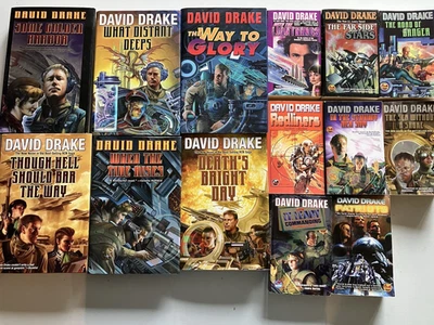 Lot of 14 Vintage Sci- Fi/Fantasy Hardcovers Paperbacks by David Drake - Image 1 of 4
