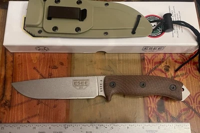 ESEE Model 6 Fixed Blade Knife 1095HC Steel Full Blade G10 Handle - Image 1 of 4