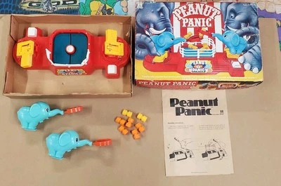 Vintage 1980 Peanut Panic Board Game Elephants Circus Tomy Missing 2 Peanuts  - Image 1 of 4