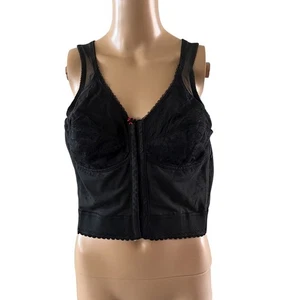 Vintage Gelmart Corset Girdle Bra Black Lace Women’s 40B - Picture 1 of 6