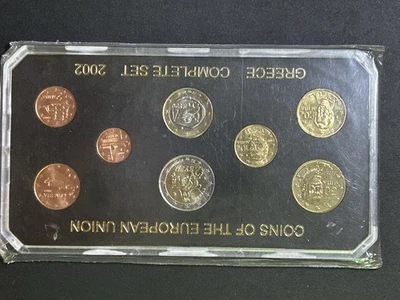 Coins Of The European Union Complete Set 2002 Greece NIB - Image 1 of 2