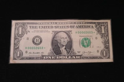 $1 Dollar 2013 Series Star Note 00002603* - Image 1 of 4