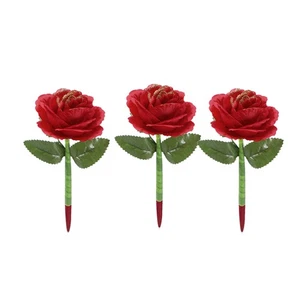 Encantador bolígrafo rosa simulado 6 piezas simulación flor maestro estudiante - Imagen 1 de 12