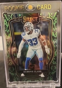 2022 Select Damone Clark Club Level Green Black Snakeskin Rookie RC #/2 Cowboys  - Foto 1 di 2