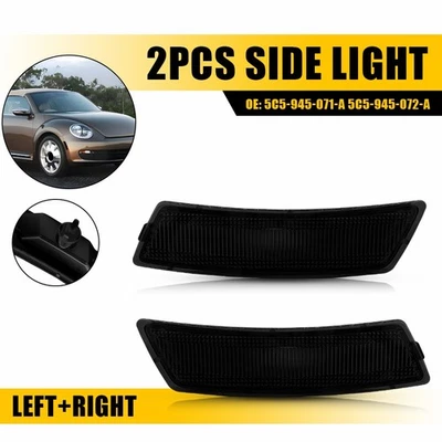 Carcaça de luz indicadora lateral esquerda e direita dianteira fumaça para Volkswagen Beetle 2012-2019 - Imagem 1 de 4