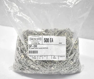 Lote de 450~ Mencom CAP-CHN 6" cadena de cuentas largas con tapones - Imagen 1 de 4