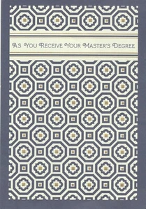 Masters Degree Congratulations Greeting Card Hallmark Heartline Blue Gold - Picture 1 of 4