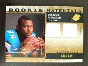 2009 SPx Brandon Pettigrew Detroit Lions Oklahoma 046/249 - Dual Jersey - Picture 1 of 1